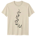 Simply Beautiful Botanical Leaf Vine Womens T-Shirt Minimalist Boho