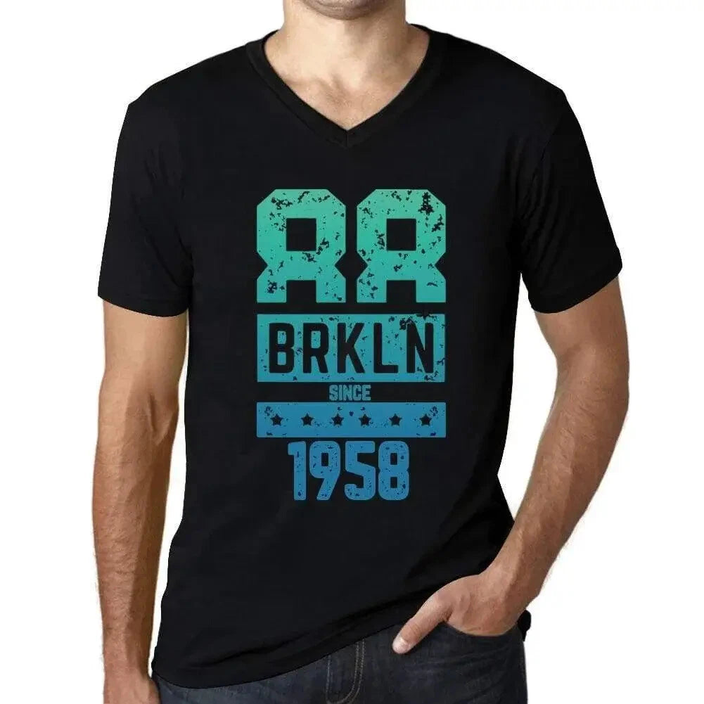Men's Graphic T-Shirt V Neck Brkln Since 1958 66th Birthday Anniversary 66 Year