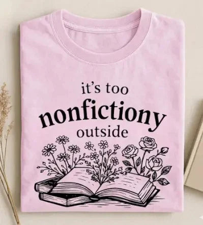 Book Lover Shirt, Introvert Reading Tee, Floral Design
