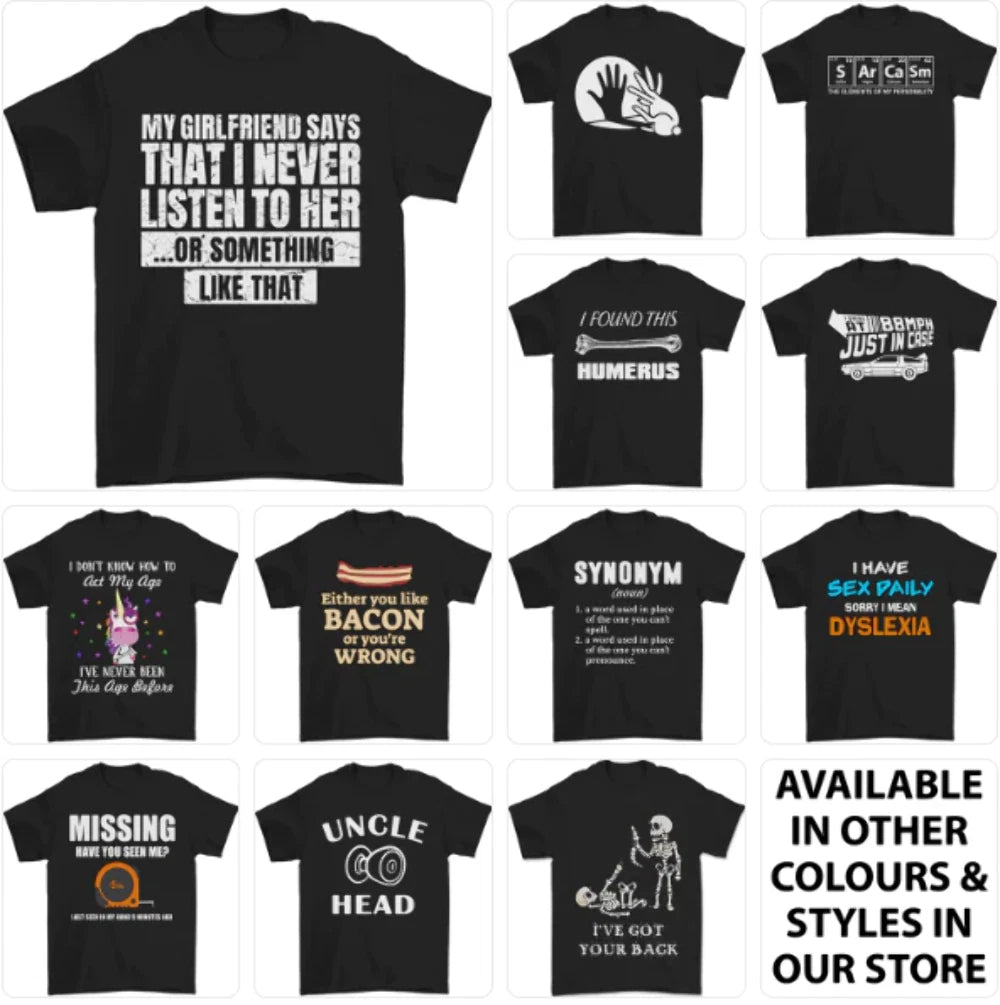 Funny T-Shirts Mens Slogan Humour Joke Novelty 1
