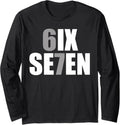 Fun Six Seven Meme Design Design Funny Meme Fun Long Sleeve T-Shirt