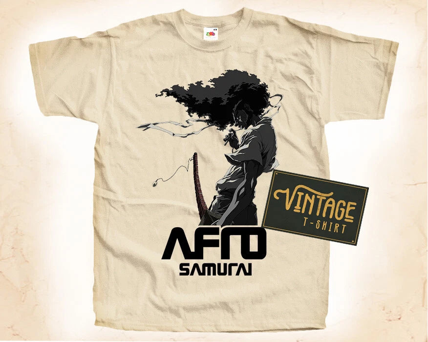 Afro Samurai V1 T SHIRT Movie Poster Vintage Natural Tee sizes S to 5XL