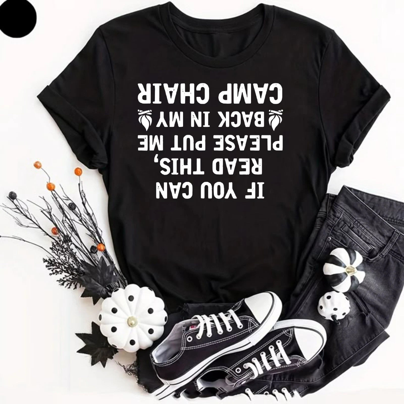 If You Can Read This Joke Mens T-Shirt Funny Camping Tee Gifts Lazy Shirt Adults