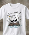 Funny Seagulls MOM! T-Shirt White