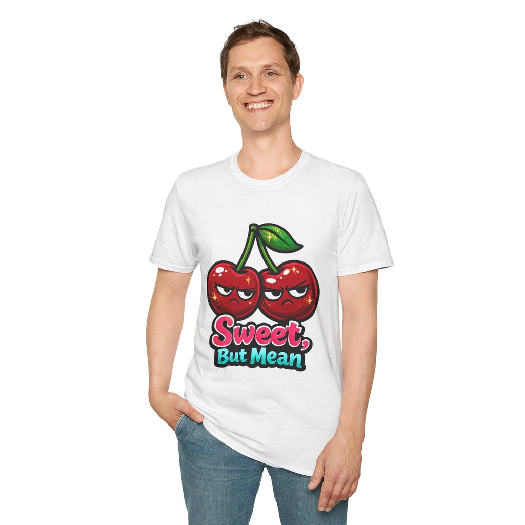 Cherry Cartoon Cute Funny Kawaii Fruit Pair Unisex Softstyle T-Shirt