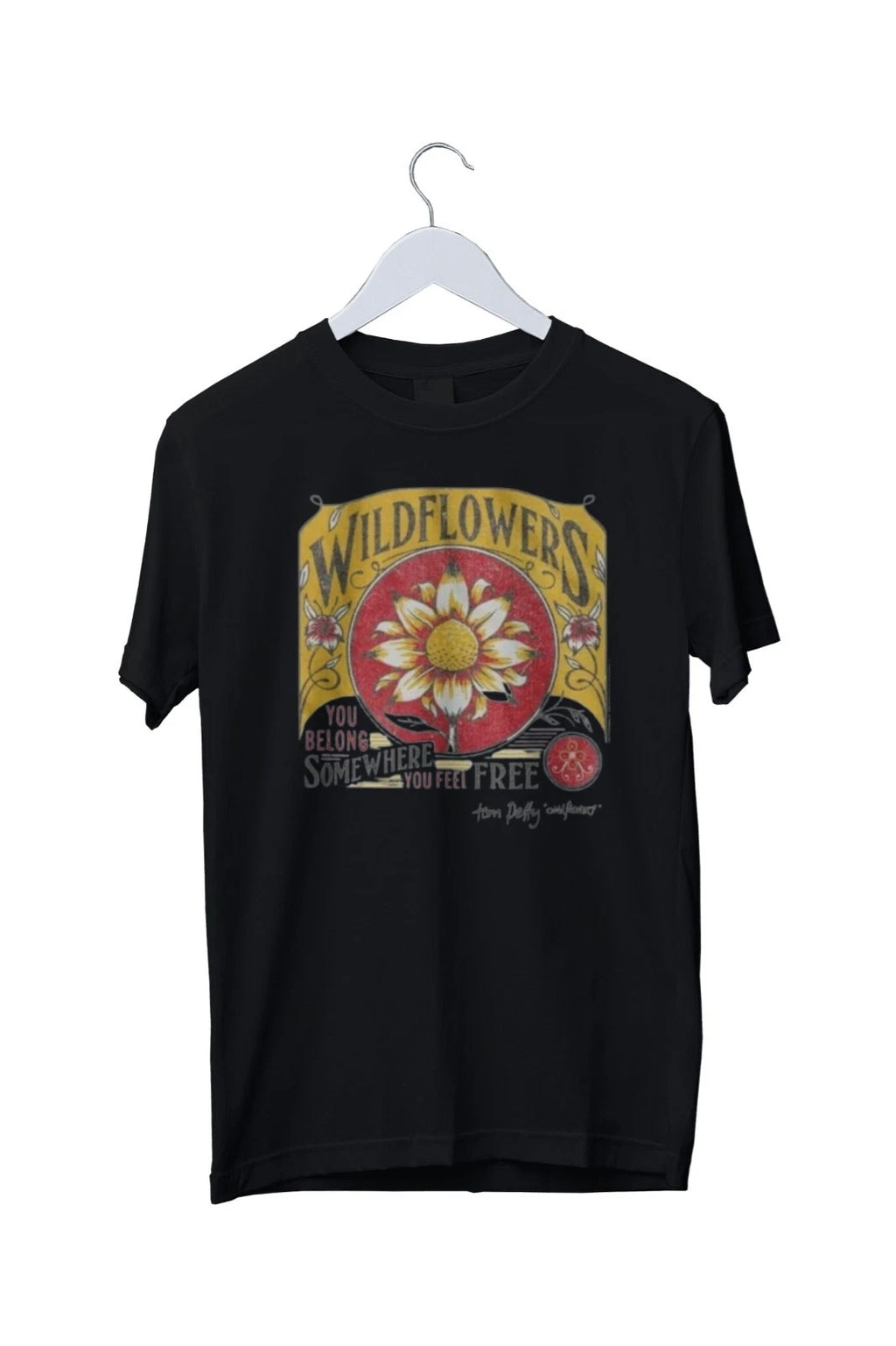 Tom Petty Wildflowers Natural Graphic Print T-Shirt Mens S M L XL 2 3 4 XL