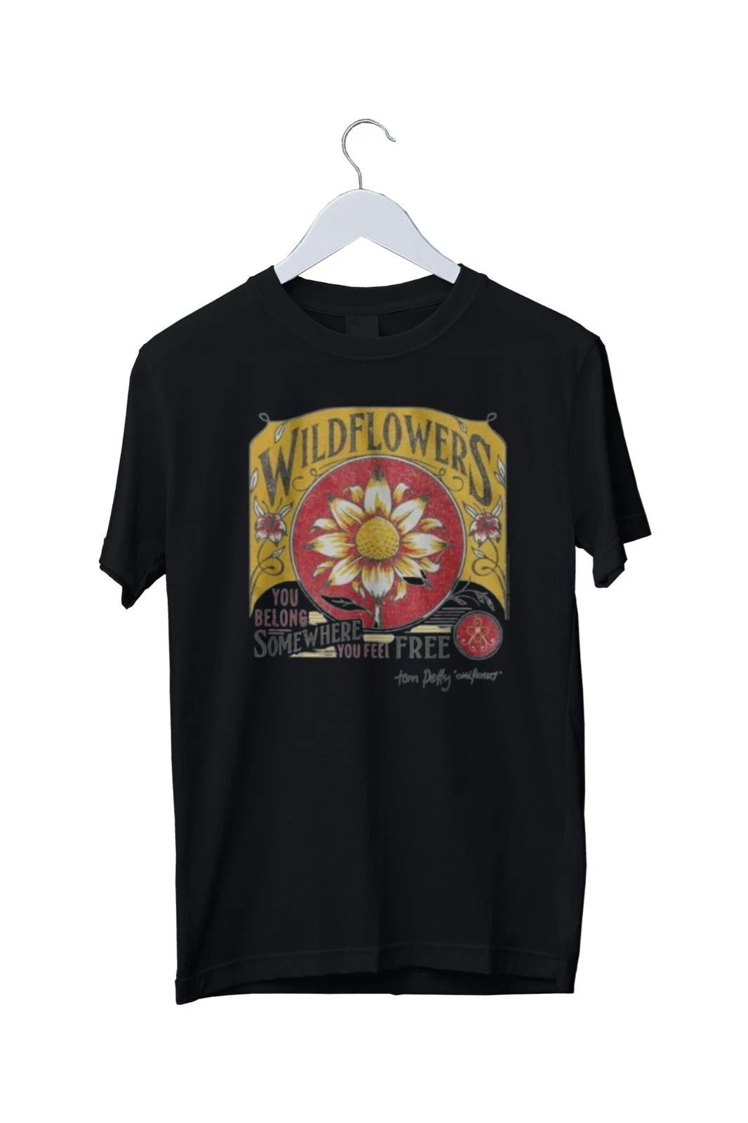 Tom Petty Wildflowers Natural Graphic Print T-Shirt Mens S M L XL 2 3 4 XL