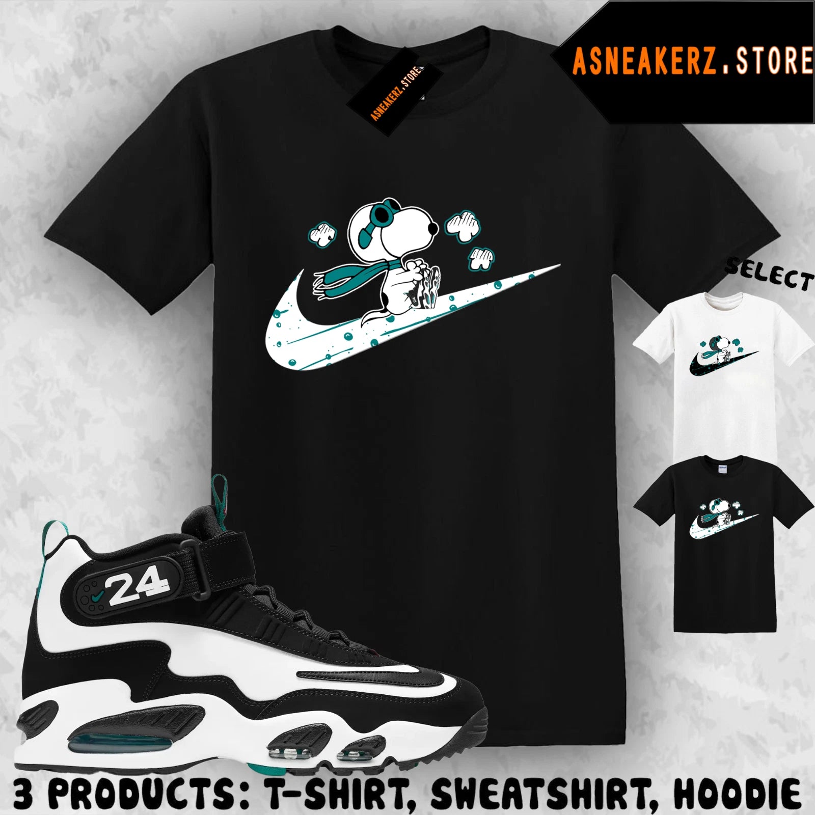 Shirt Matching Air Griffey Max 1 Freshwater 2026 Match Sneaker S Dog Fly T-Shirt