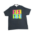 Geico Gecko Pop Art Graphic T-Shirt Mens XL Black Neon Warhol Style Promo Tee