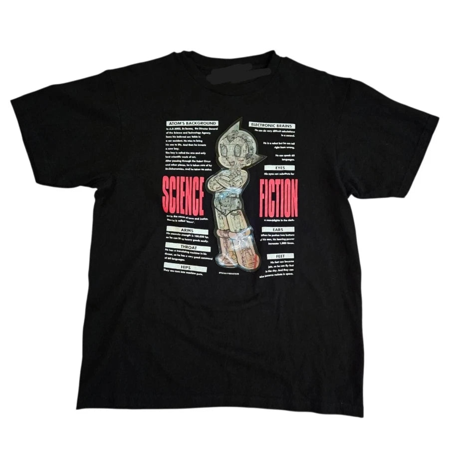 Tezuka Osamu VNG Mens T-Shirt Mighty Atom 3D Hologram Astro Boy Manga Anime