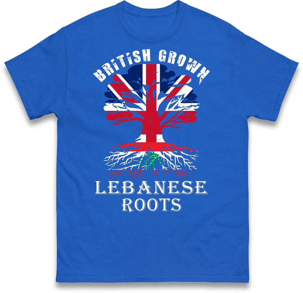 Great Britain T-Shirt, Lebanese Roots T-Shirt, Patriot TShirt, British Grown Tee