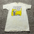 Vintage 80s Roy Lichtenstein Pop Art Funny Shopping Mens M Fits S Tee Single