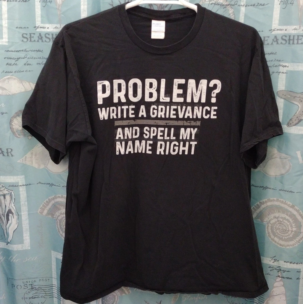 Port & Company T-Shirt Men's 3XL Black Funny Graphic Tee Sarcastic Grievance