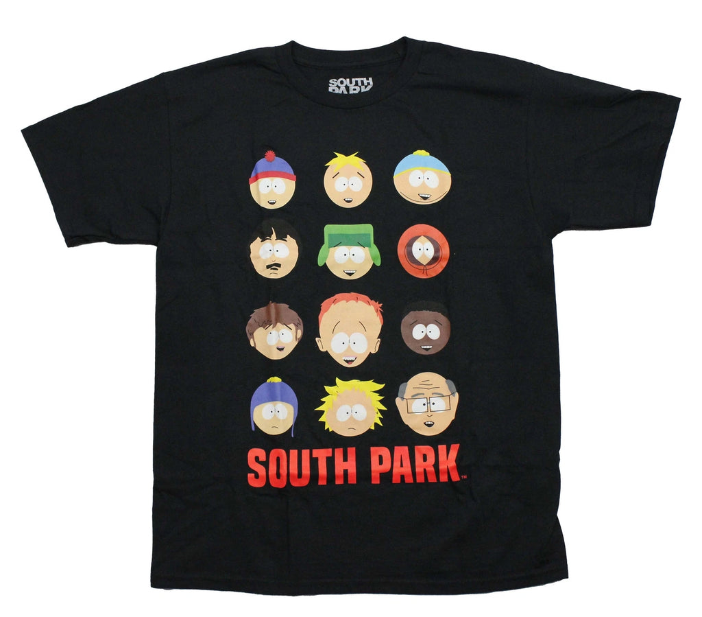 South Park New Adult T-Shirt - Cast 12 Head Shots
