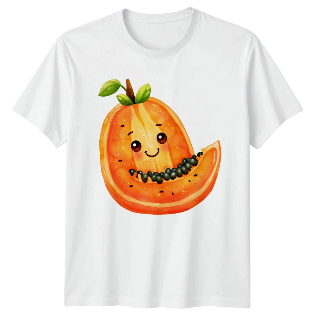 Kawaii Papaya T-Shirt Summer Fruit Gift For Him And Her