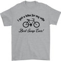 Cycling A Bike for My Wife Cyclist Funny Mens T-Shirt 100% Cotton