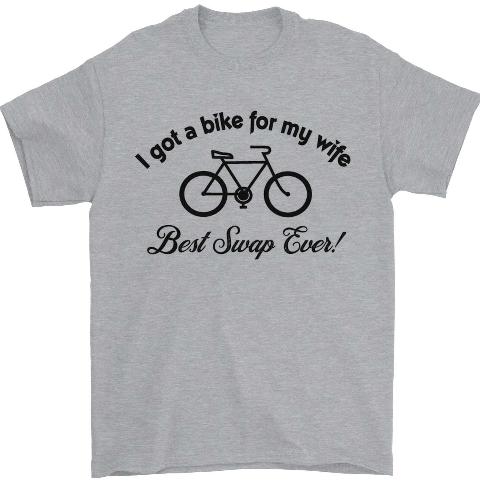 Cycling A Bike for My Wife Cyclist Funny Mens T-Shirt 100% Cotton
