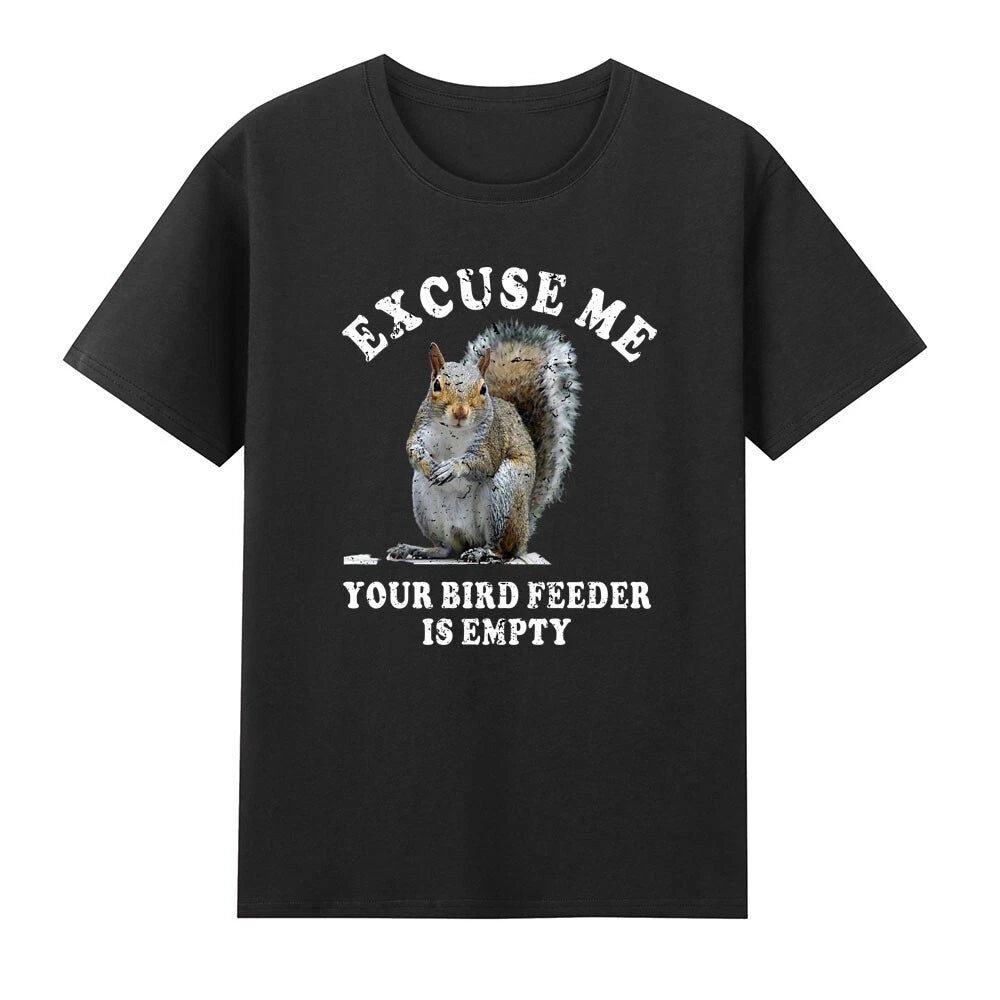 Squirrel Excuse Us Your Bird Feeder Is Empty Funny Quote Vintage Men's T-Shirt