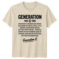 Generation 1965 X 1980 Survivors T-Shirt Gen X Nostalgia Generational Gift