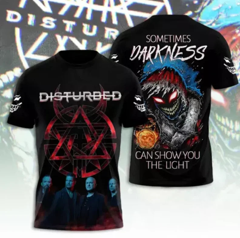 Disturbed 25th Anniversary The Sickness Tour 2025 3D Graphic Tee S-5XL