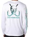 Salt Addiction performance t shirt long sleeve microfiber saltwater  uv upf 50+