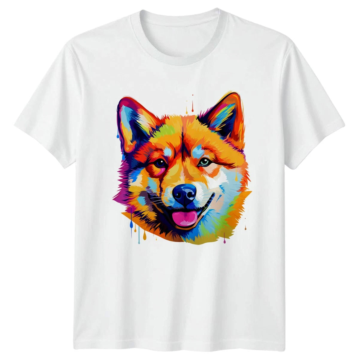 Colorful Shiba Inu Face T-Shirt Dog Lover Gift For Him And Her