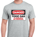 DANGER TOXIC GAS T-Shirt - Fart Humor - Bathroom Humor - 100% Preshrunk Cotton