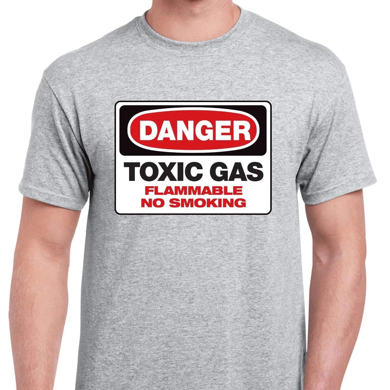 DANGER TOXIC GAS T-Shirt - Fart Humor - Bathroom Humor - 100% Preshrunk Cotton