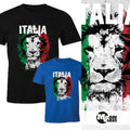 Men's T-Shirt Fan Shirt Italy Football European Cup Lion Flag Italy Lion MoonWorks®