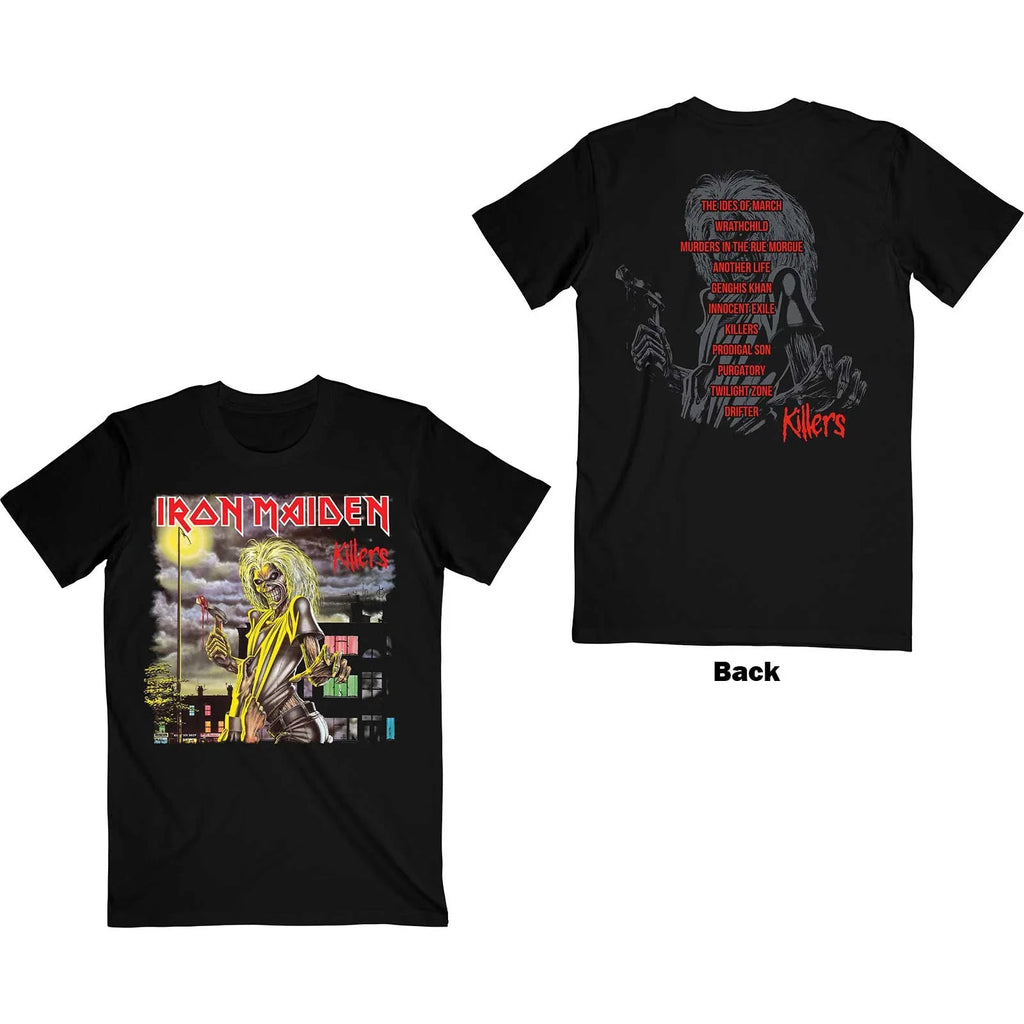 Iron Maiden T-Shirt: Killers V.2. Album Track list OFFICIAL NEW