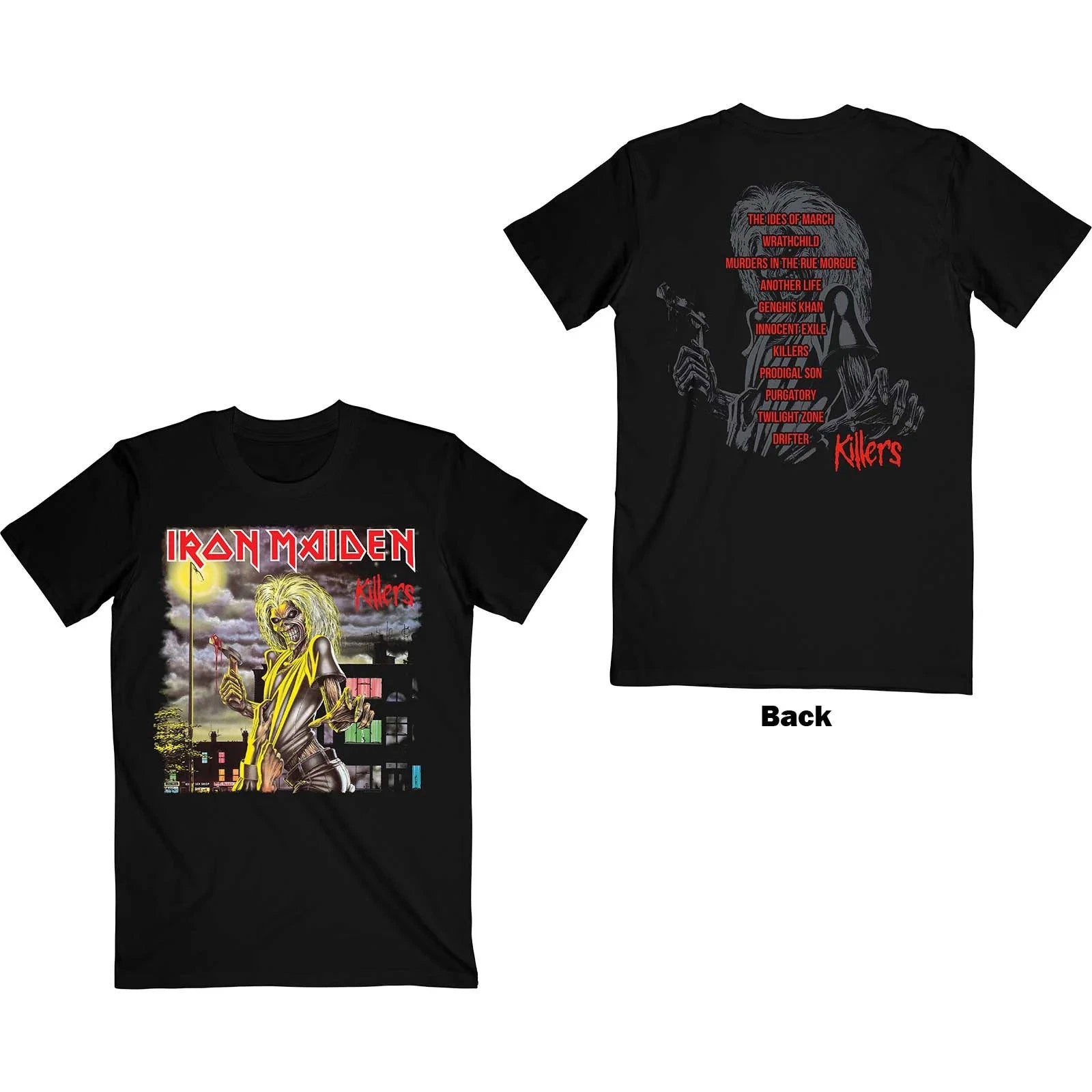 Iron Maiden T-Shirt: Killers V.2. Album Track list OFFICIAL NEW