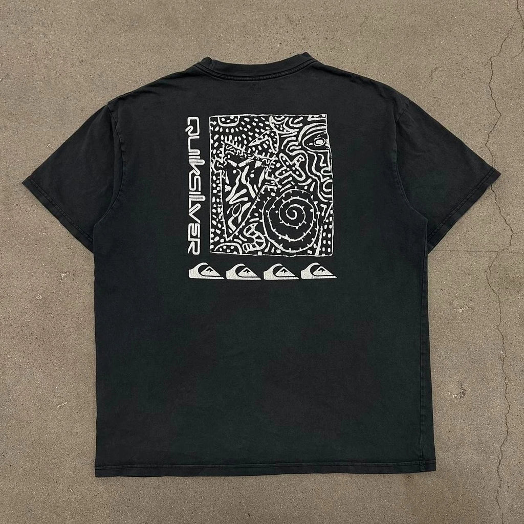 Y2K Quiksilver Spiral T-Shirt
