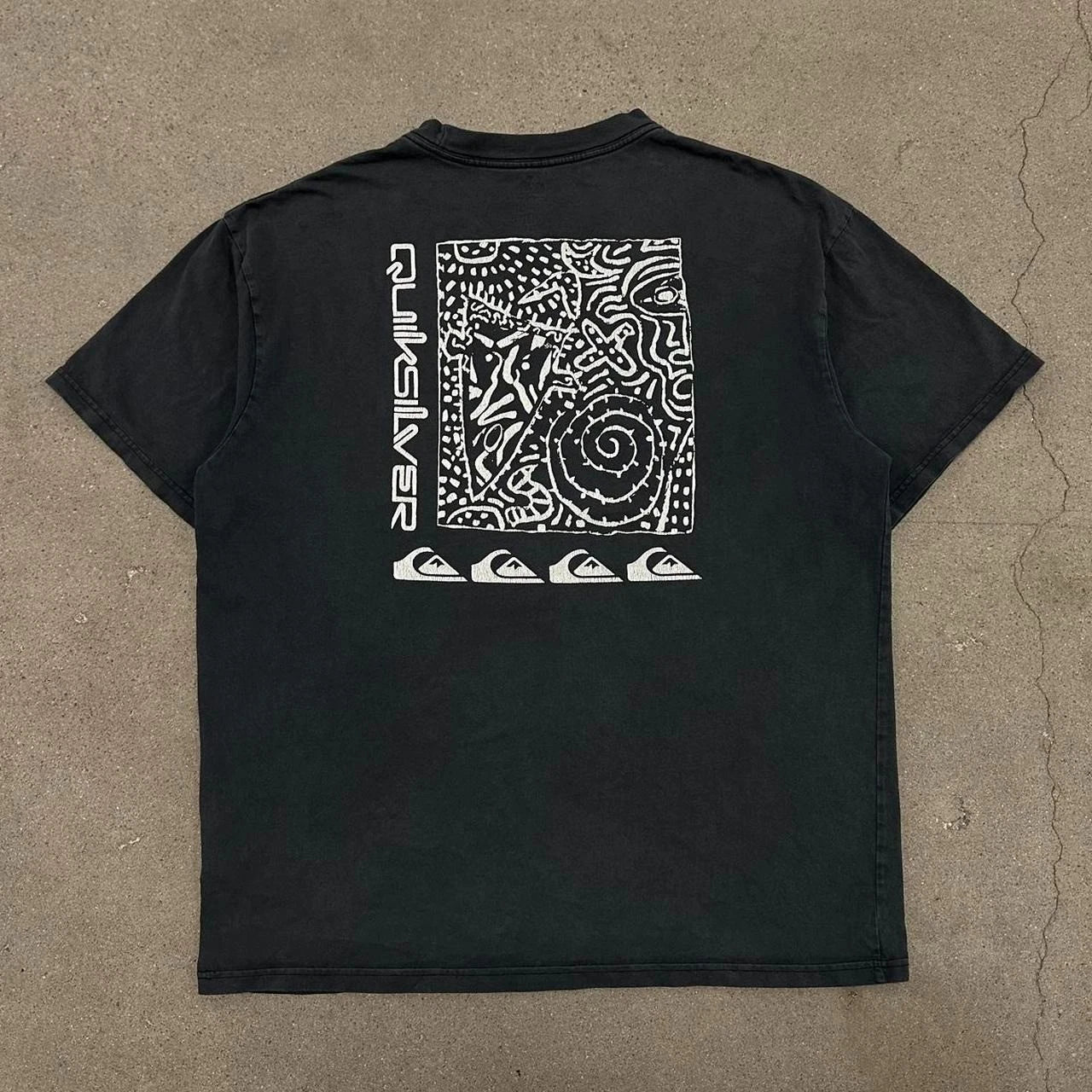 Y2K Quiksilver Spiral T-Shirt