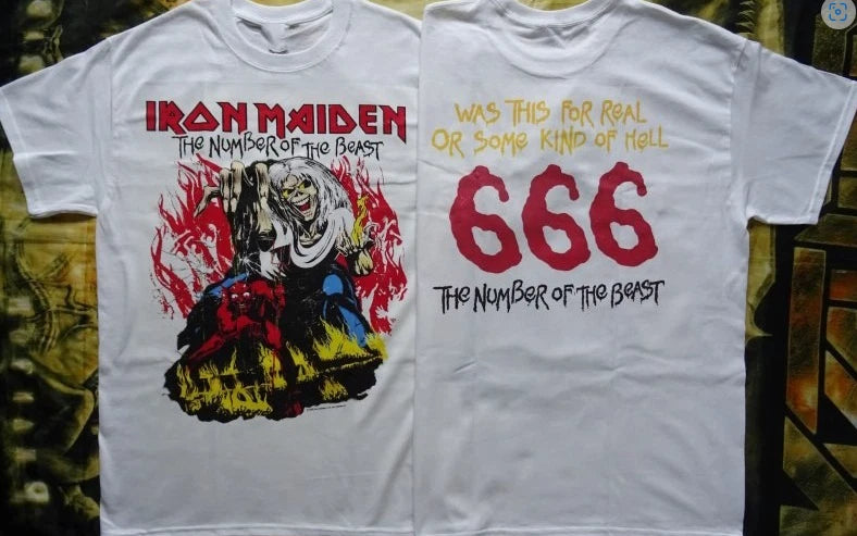 NEW 1Iron Maiden The Number of the Beast 666 40th AnniversaT-shirT