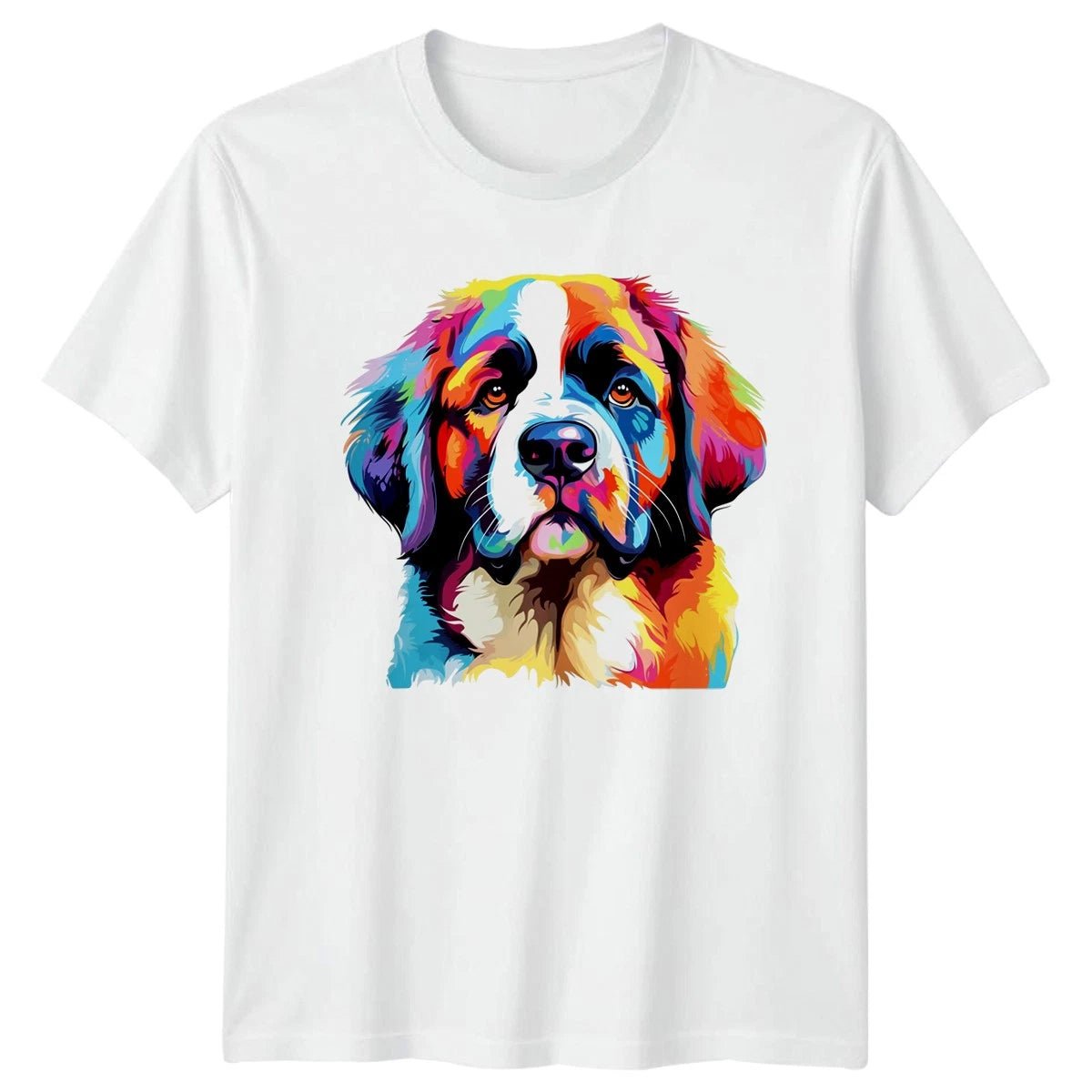 Colorful Saint Bernard T-Shirt Dog Lover Gift For Him And Her