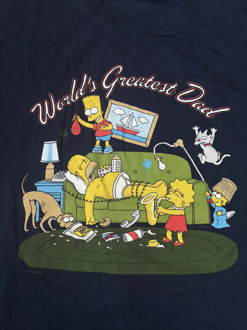 The Simpsons World Greatest Dad Gildan Tee Size XL
