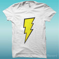 T-SHIRT "FLASH SYMBOL POP ART" WHITE THE HAPPINESS IS HAVE MY T-SHIRT NEW