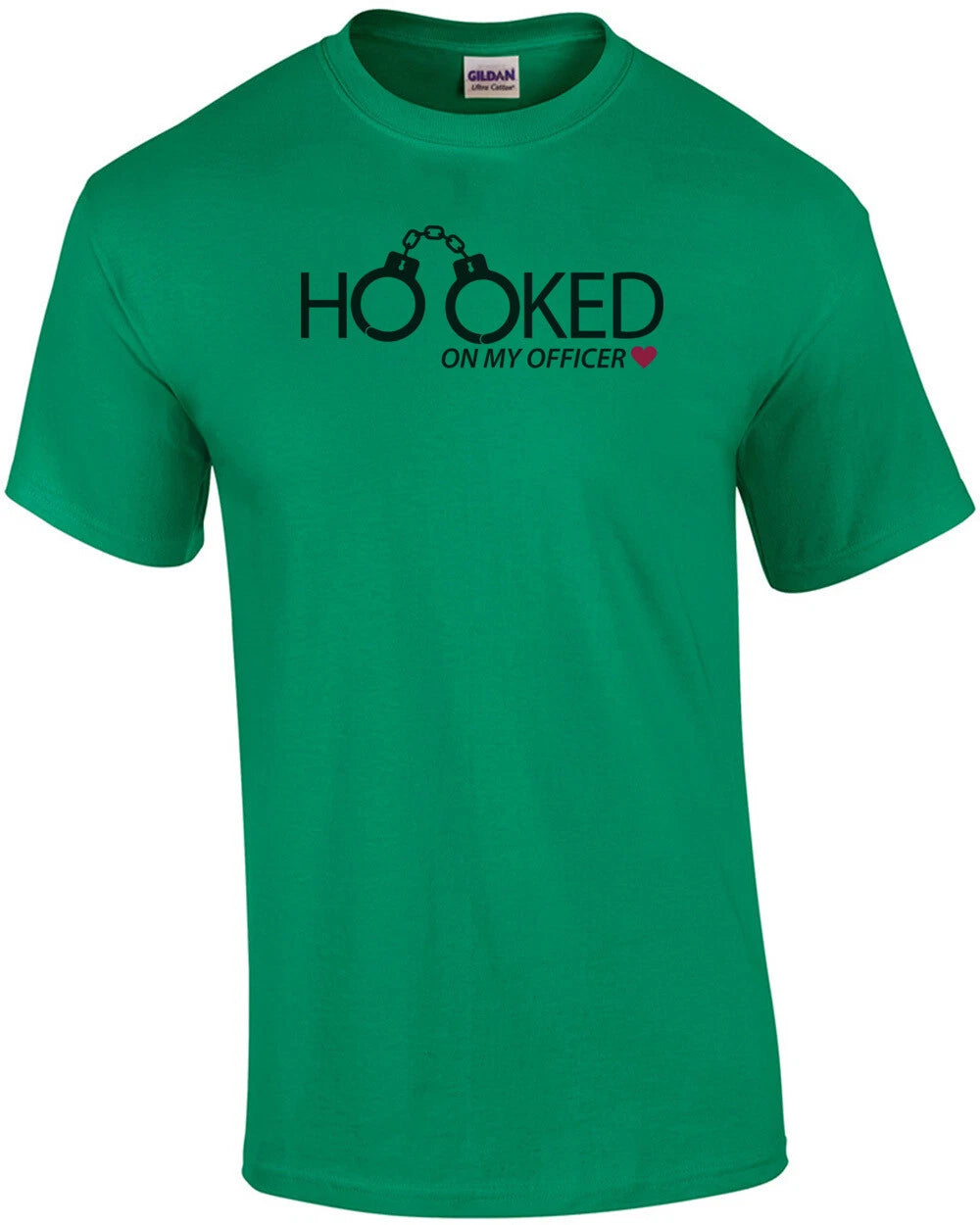 Hooked on my officer - pro cop t-shirt