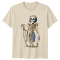 Vintage Skeleton Boho T-Shirt Gothic Art Halloween Gift For Him And Her