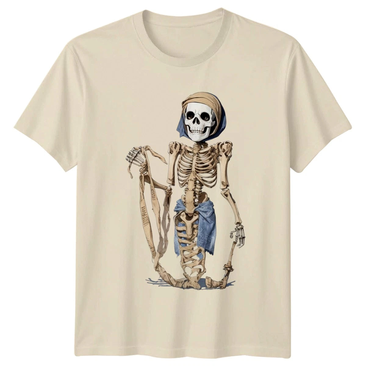 Vintage Skeleton Boho T-Shirt Gothic Art Halloween Gift For Him And Her