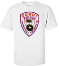 "DONUT POLICE" FUNNY COP WHITE T-SHIRT