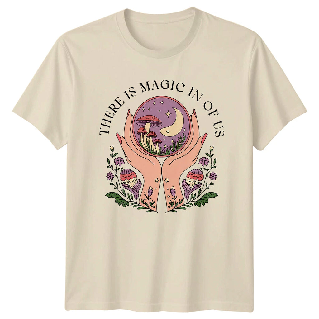 Magic In Us Crystal Ball Mushroom Boho Celestial T-Shirt
