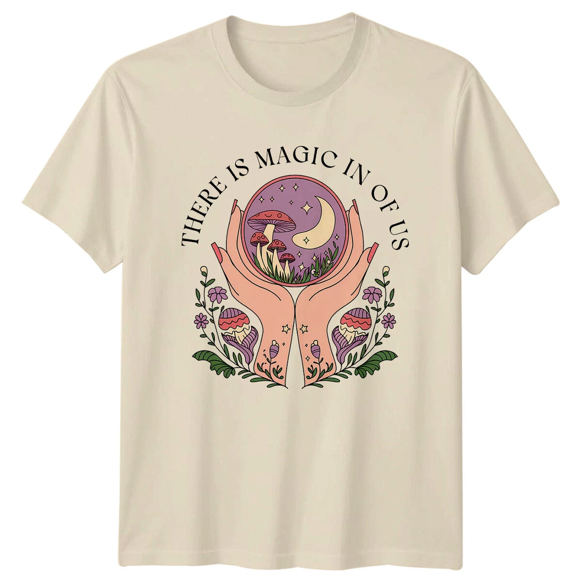 Magic In Us Crystal Ball Mushroom Boho Celestial T-Shirt