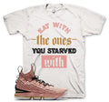 White STARVED T Shirt for N Lebron 15 Hollywood All Star Rust Pink Gold