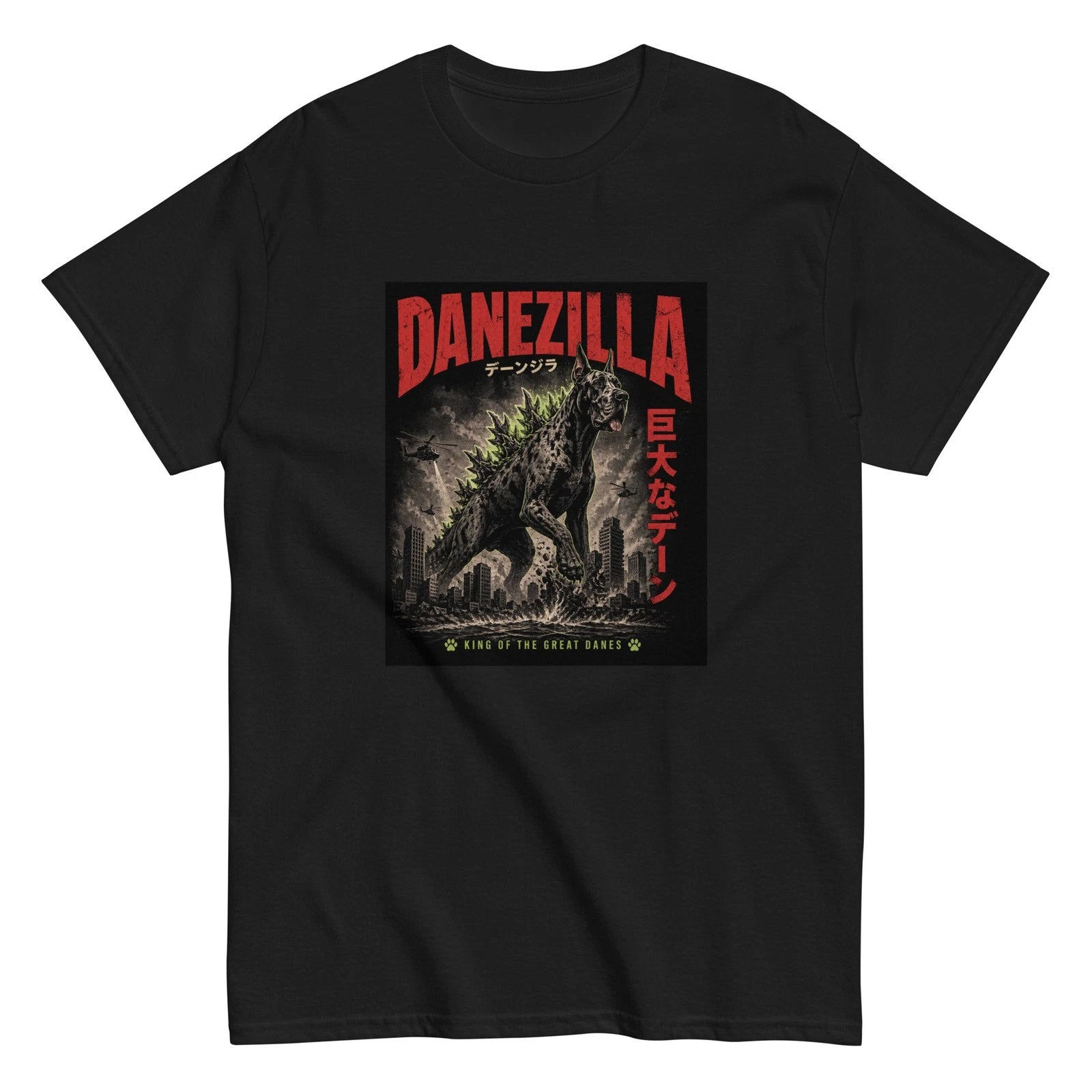 Danezilla T-Shirt, Japanese vintage movie, Funny Great Dane, Monster Dog