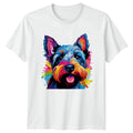 Colorful Terrier Dog T-Shirt Pet Lover