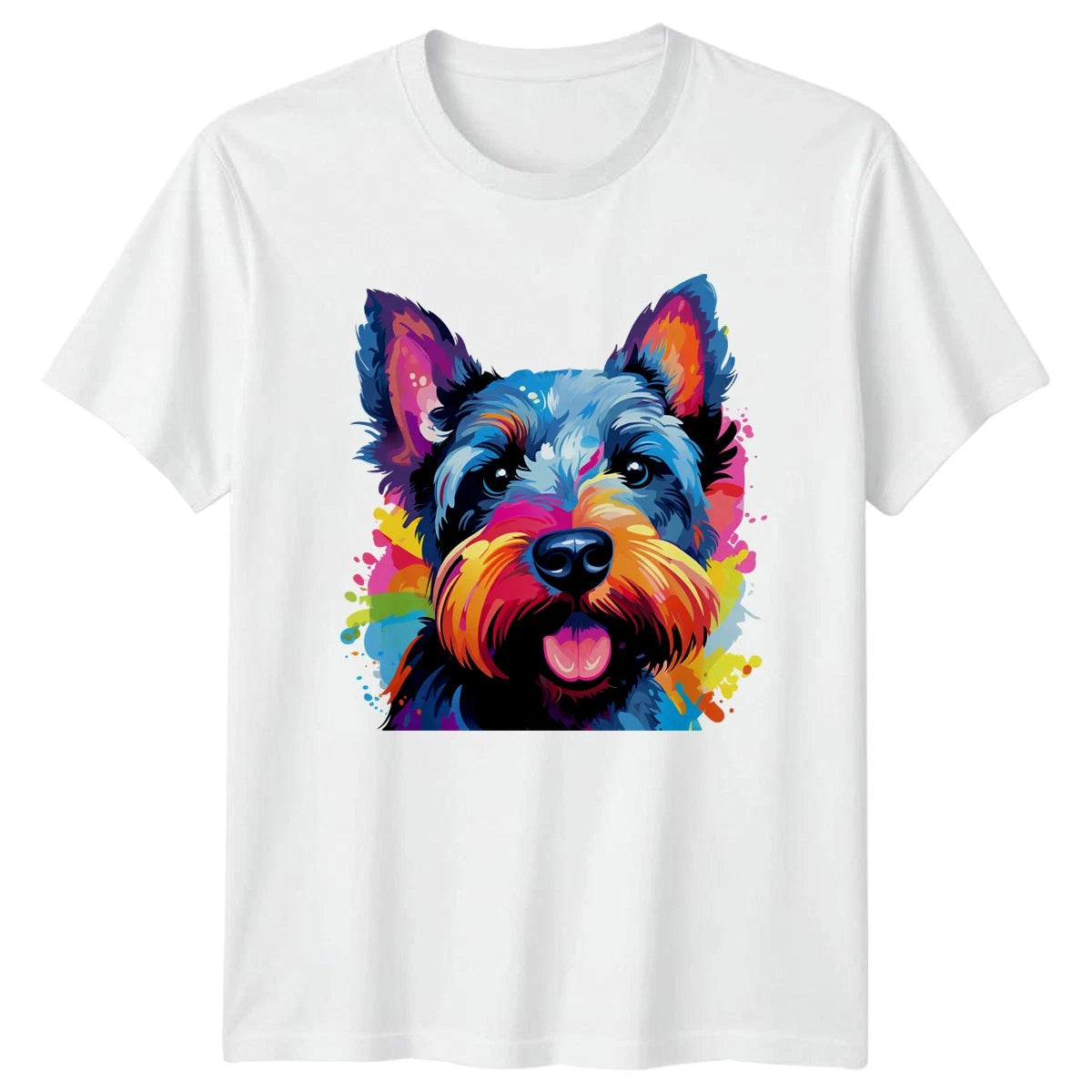 Colorful Terrier Dog T-Shirt Pet Lover