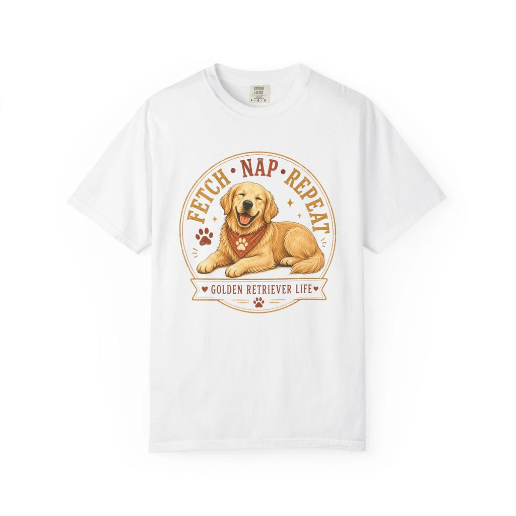 Fetch Nap Repeat Shirt, Funny Golden Retriever Dog Lover Tee S-4XL