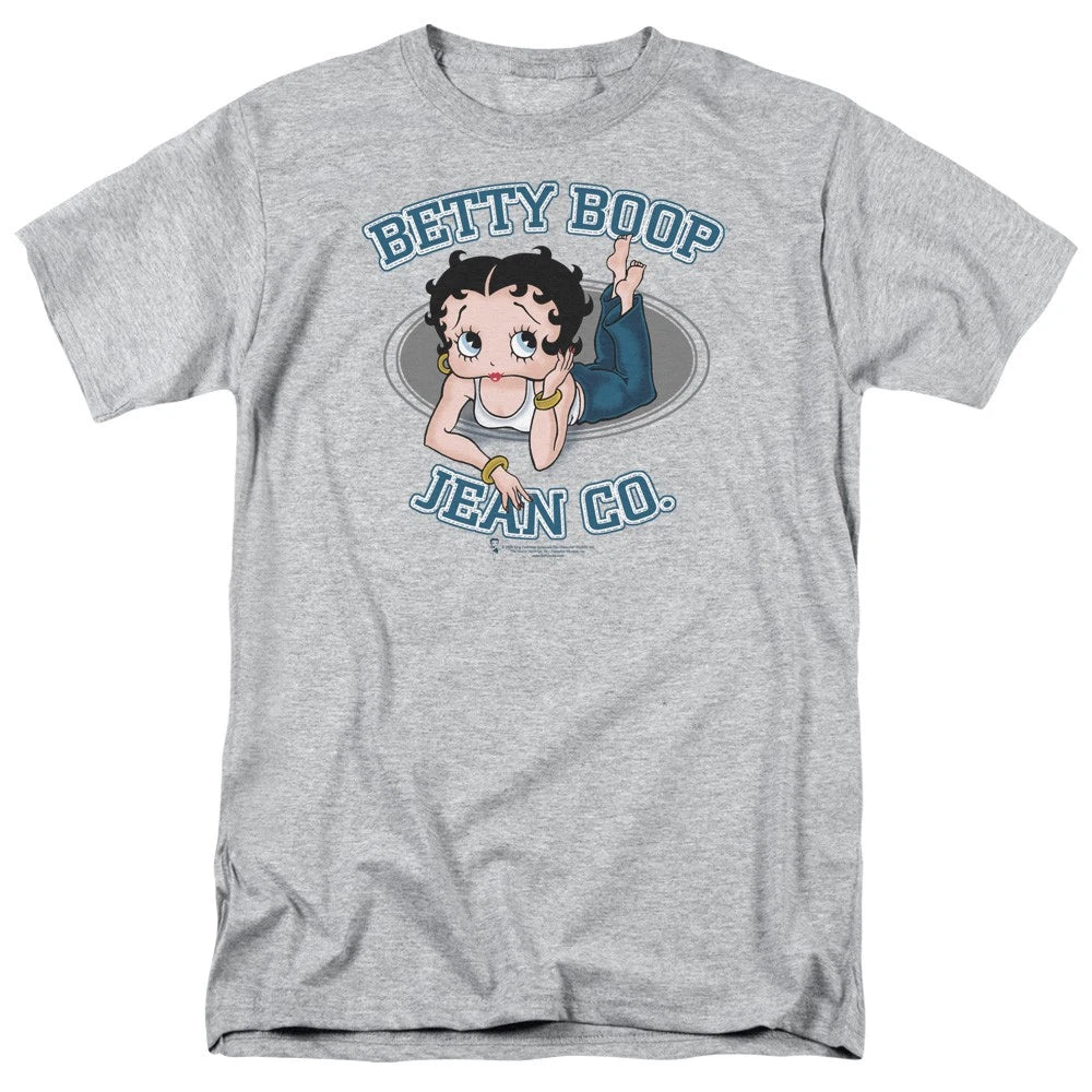 Betty Boop - Jean Co - Adult Unisex Short Sleeve T-Shirt - Gray