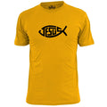 Mens Jesus Christian Fish v2 T Shirt Religion Christianity Bible